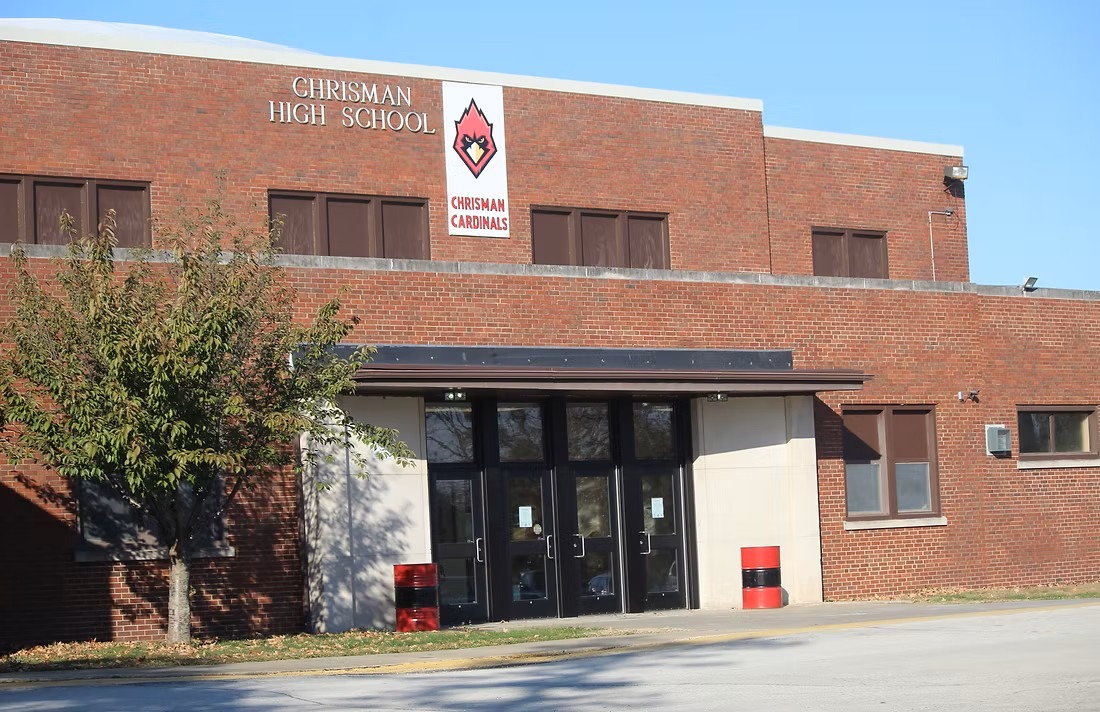 Front of Chrisman High School