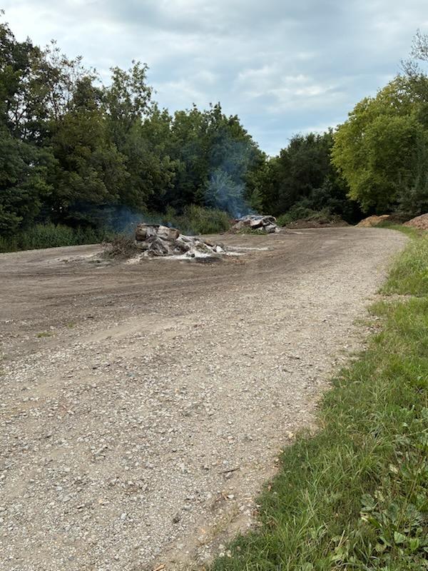 Close up of the dump